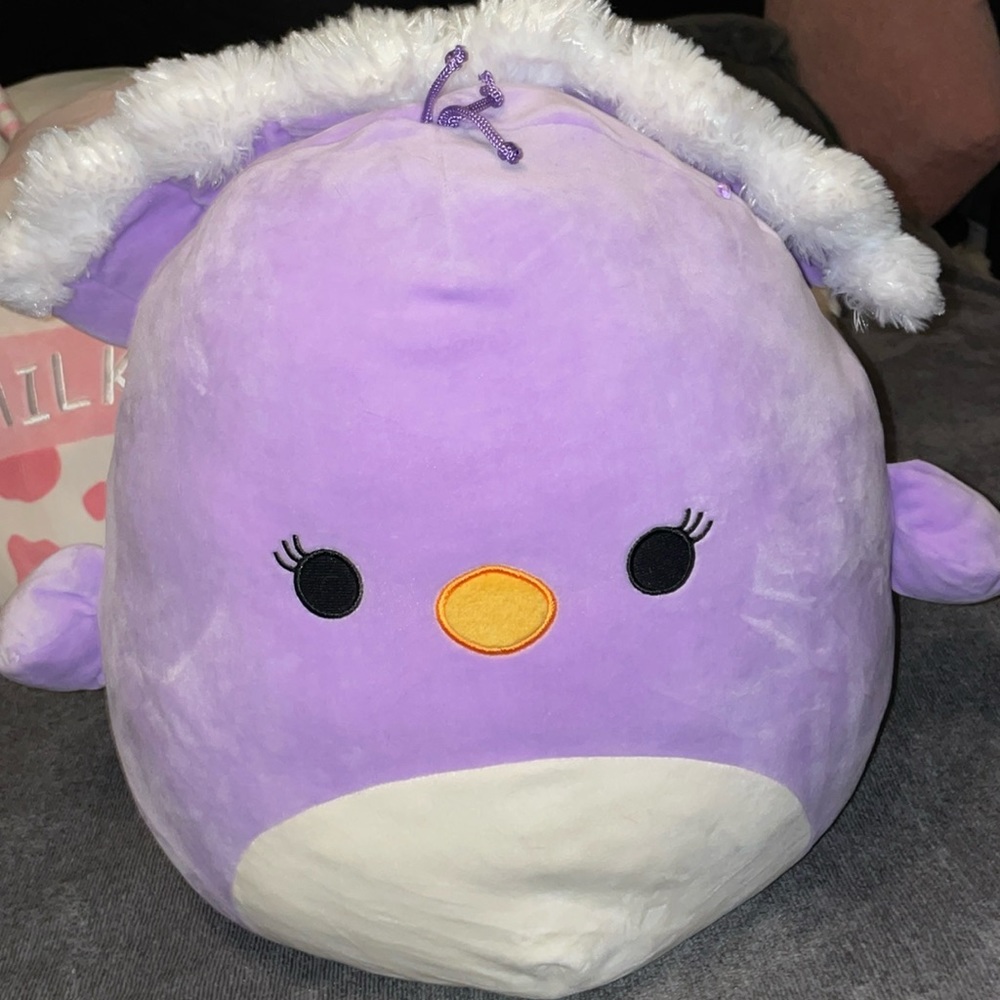 New w out tag  XL 16" Squishmallow ELINA The Purple Peacock Bird Collection
